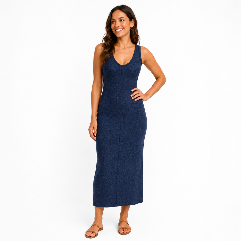 Massimo Dutti Women's Dress Size XS Blue Sleeveless Midi Wedding Party Luxury